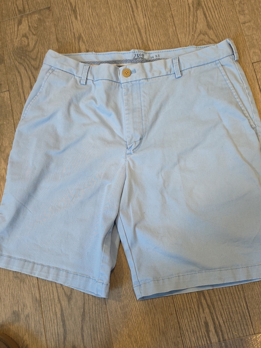 Izod Light Blue Flat Front Men's Shorts